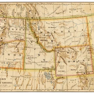 Map of Oregon and northwestern territories 1883