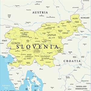 Maps and Charts Canvas Print Collection: Slovenia
