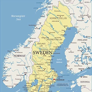 Sweden Premium Framed Print Collection: Maps