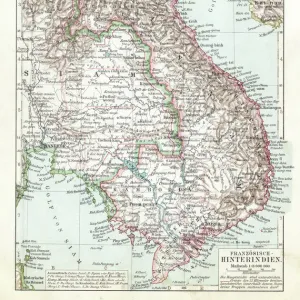 Map of Thailand and Vietnam 1900