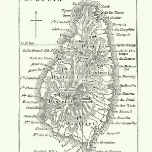 Mapa de San Luis, siglo XIX. Mapa de San Luis, siglo XIX.