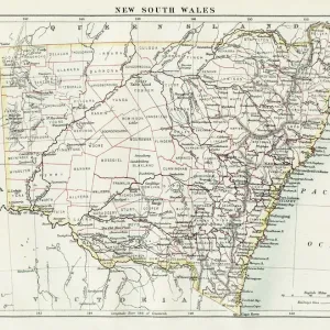 1884 New South Wales Map Print