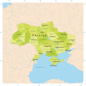 Highly Detailed Ukraine Vector Map Print for CMYK Highly Detailed Ukraine Vector Map Print for CMYK