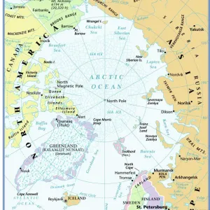l'océan arctique, cartographie, carte, pas de personnes, pôle nord, projection équivalente polaire l'océan arctique, cartographie, carte, pas de personnes, pôle nord, projection équivalente polaire