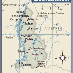 Liechtenstein 2011 Reference Map Print Liechtenstein 2011 Reference Map Print
