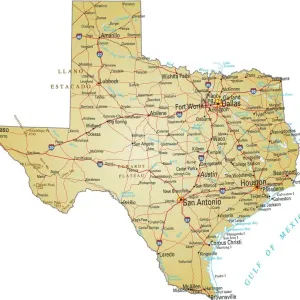 Karte von Texas