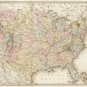 Map of United States 1867