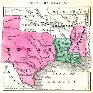 USA Southern States Historical Maps