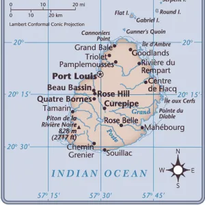 Mauritius country map