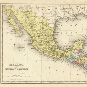 Mexico and Central America map 1867