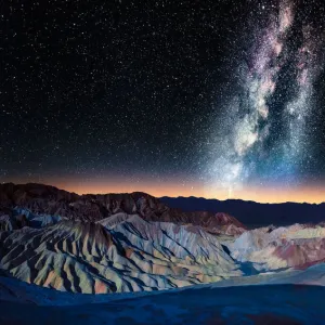 The Milky Way over Zabriskie Point, Death Valley