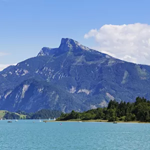 Mondsee Lake and Mt Schafberg, Salzkammergut, Upper Austria, Austria