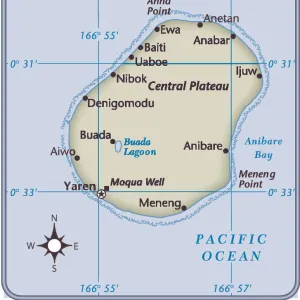 Nauru country map