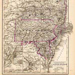 New York Maryland Pennsylvania map 1881