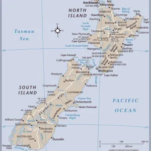 New Zealand country map