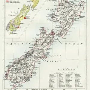 New Zealand map 1884