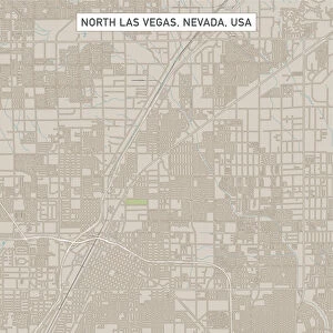 North Las Vegas Nevada US City Street Map