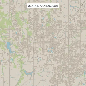 Olathe Kansas US City Street Map