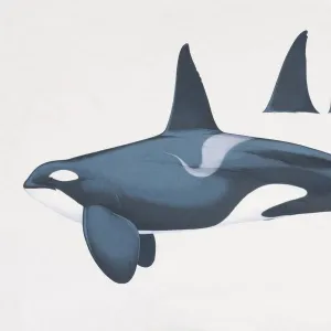 Orcinus orca, Killer Whale, side view