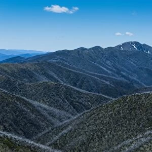 Overlooking the Victorian Alps mountain range, Victoria, Australia