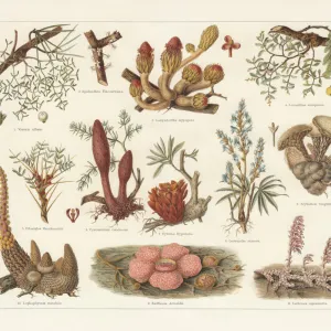 Parasitic plants, chromolithograph, published in 1897