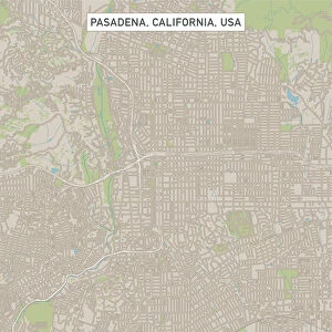 Pasadena California US City Street Map