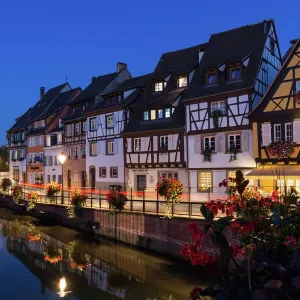 Evening Print of Petite Venise in Colmar, Alsace Region Evening Print of Petite Venise in Colmar, Alsace Region