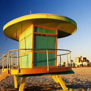 USA, Florida, Miami Lifeguard Station Print by Peter Adams USA, Florida, Miami Lifeguard Station Print by Peter Adams