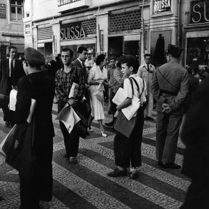 Lisbon Newsboy Print 1951 by Bert Hardy