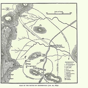 Plan of the Battle of Isandlwana, Anglo-Zulu War