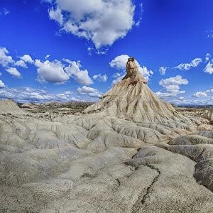 Rock formations, semi-desert Bardenas Reales, Spain