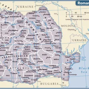 Romania Premium Framed Print Collection: Maps