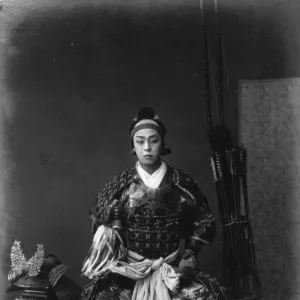 Japanese Samurai General in Traditional Armor 1867. Art