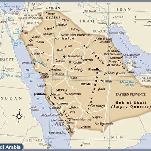Saudi Arabia country map