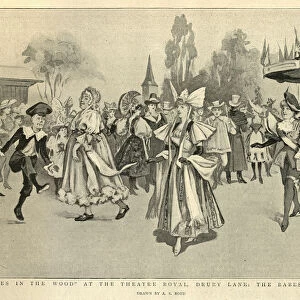 Scene from the Pantomime, Babes in the Wood, at the Theatre Royal, Drury Lane, Victorian