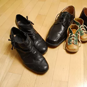 Shoes of a family, symbolic image for family