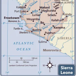 Sierra Leone Art Print Collection: Maps