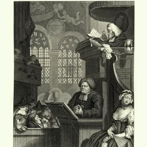 The Sleeping Congregation, William Hogarth