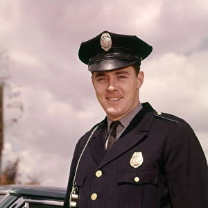 Smiling Man Police Uniform Policeman Policemen Officer