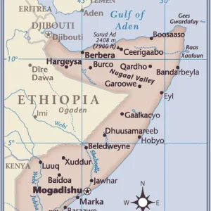 Somalia country map