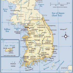 South Korea country map