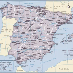 Maps and Charts Photo Mug Collection: Spain