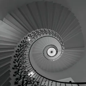 Spiral staircase; Tulip staircase, Queens House, Greenwich