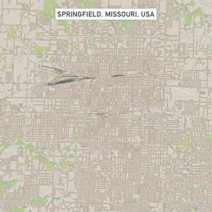 Springfield Missouri US City Street Map