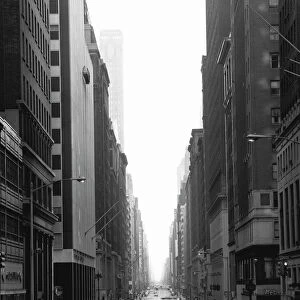 Street in NY city, (B&W)