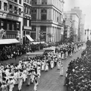 Suffragette Parade through New York City, 3rd May 1913