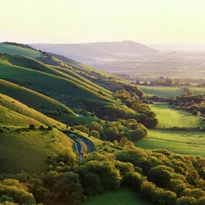 Sunset on the Sussex South Downs