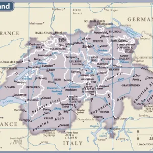 Maps and Charts Jigsaw Puzzle Collection: Switzerland
