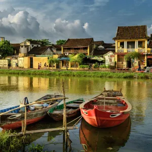 Thu Bon river in Hoi An, Vietnam