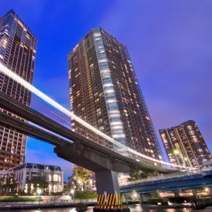 Twilight Tokyo Skyline Diamond Veil Print. Art Prints, Posters